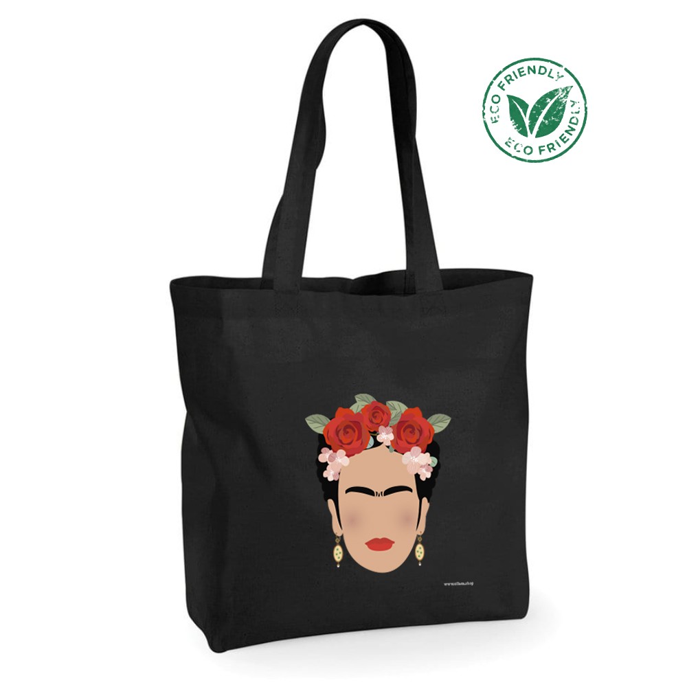Borsa shopper Frida Kahlo 100% tela di cotone eco friendly